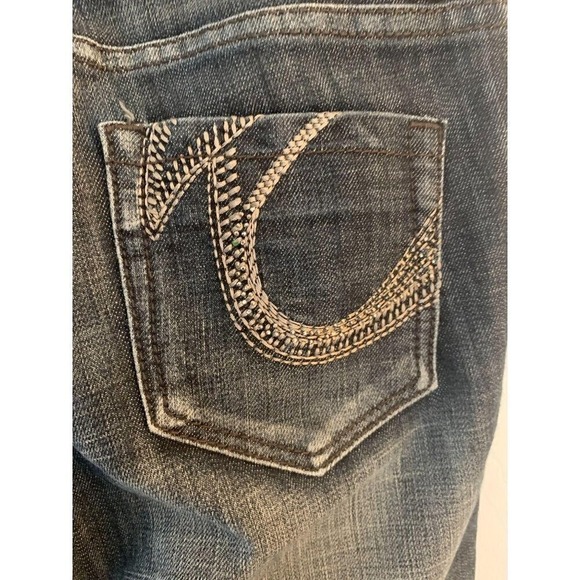 Sky Denim Jeans Spring Flower Deco Wearable Art Women's Size 3/4‎ - Picture 6 of 8